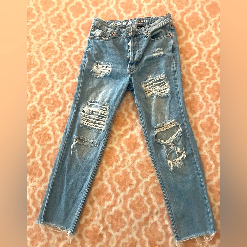 S.O.N.G straight for high rise jeans size 3/26